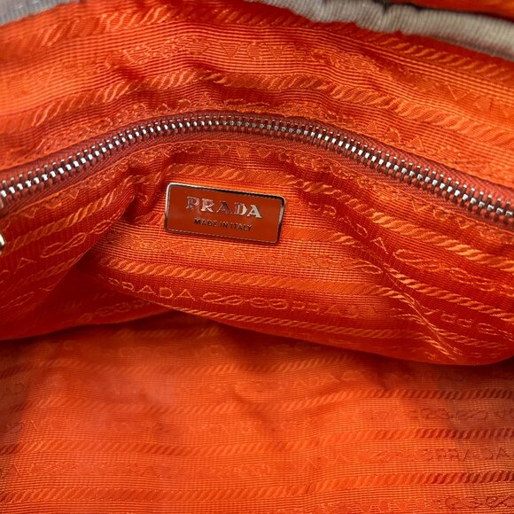Prada Handbag - Arancio / Fuxia / White / Silver - Many Compartments - Picture 10 of 13